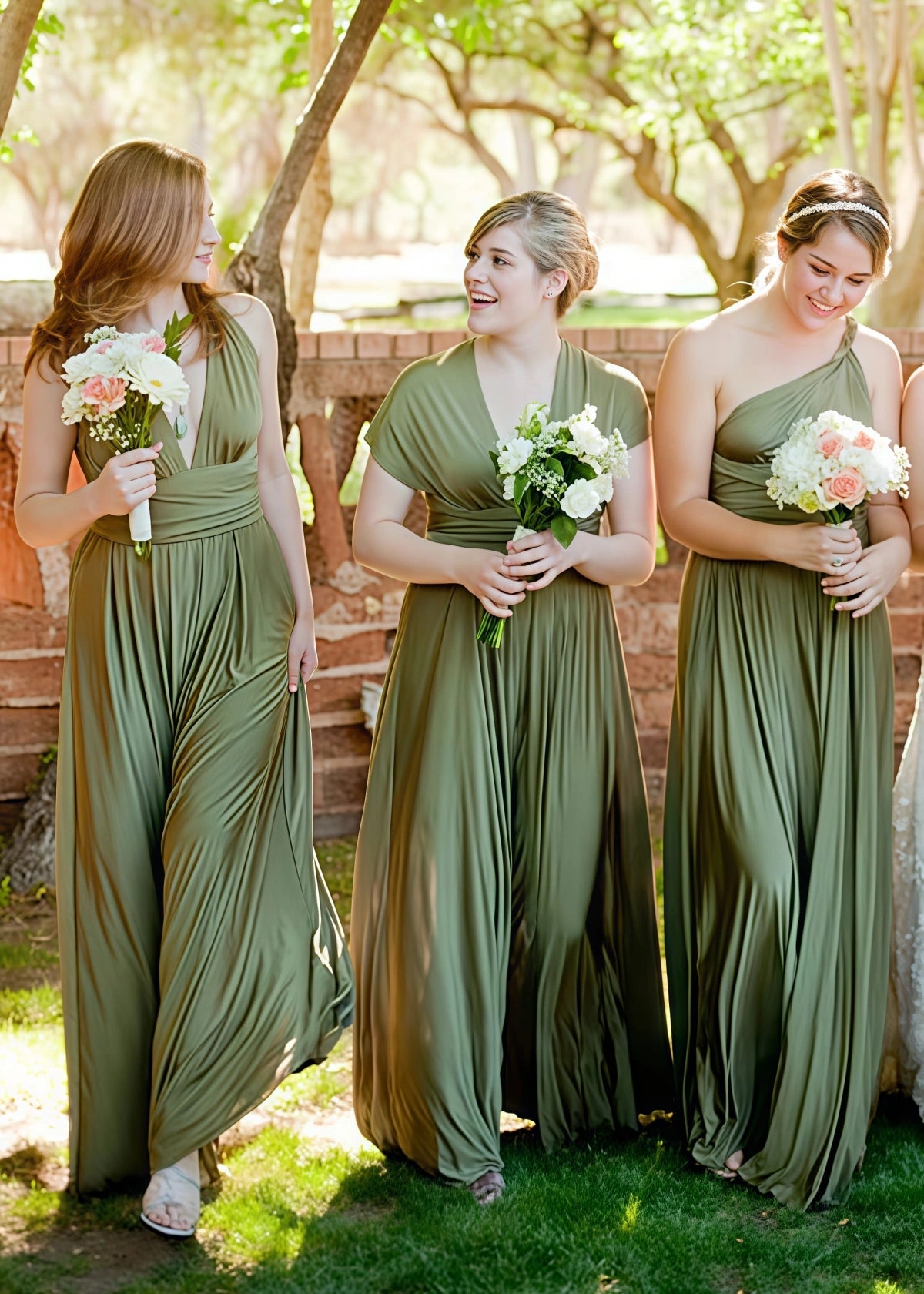 Bella | Chic Sash Sage Green Halter Chiffon Long Bridesmaid Dresses with Slit A Line - Sage - PROMDRESS Club