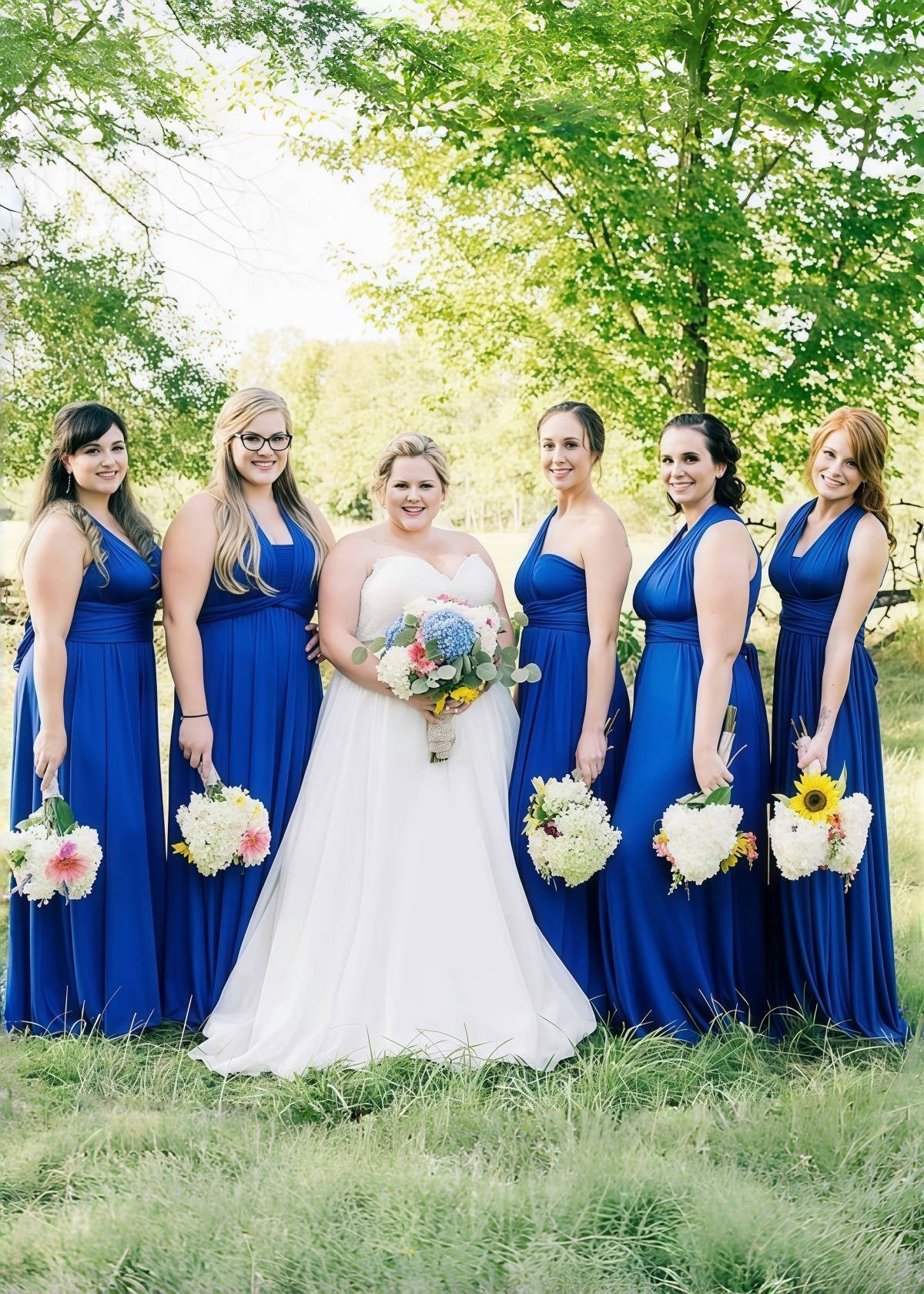 Dinah | Purely Elegant Infinity Royal Blue Chiffon Maxi Bridesmaid Dress with Multiway Convertible - Royal Blue - PROMDRESS Club