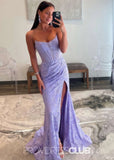 Lynn | Mermaid Plus Size Emerald Green Long Prom Dress - Light Purple - PROMDRESS Club