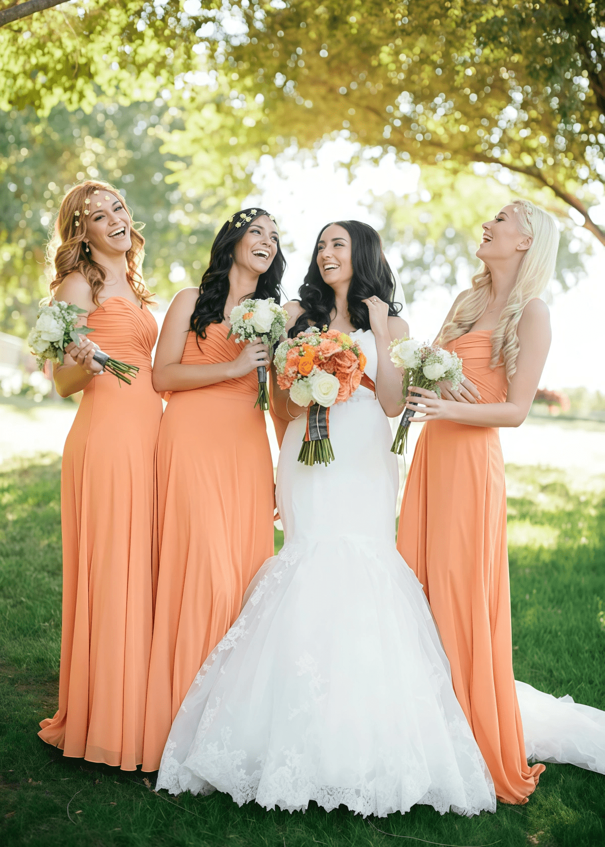 Virginia | Chic A Line Orange Chiffon Strapless Maxi Bridesmaid Dress with Sweetheart and Sleeveless - Orange - PROMDRESS Club